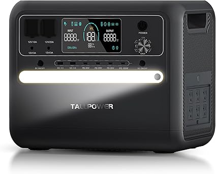 Estación de energía portátil V2400 de 2400 W, batería de UPS LiFePO4 de 2160 Wh, generador solar de sobretensión de 4800 W con carga de 6xAC 1100W, múltiples salidas CC/CA, QC 3.0, PD 100 W carga rápida, pantalla digital, negro